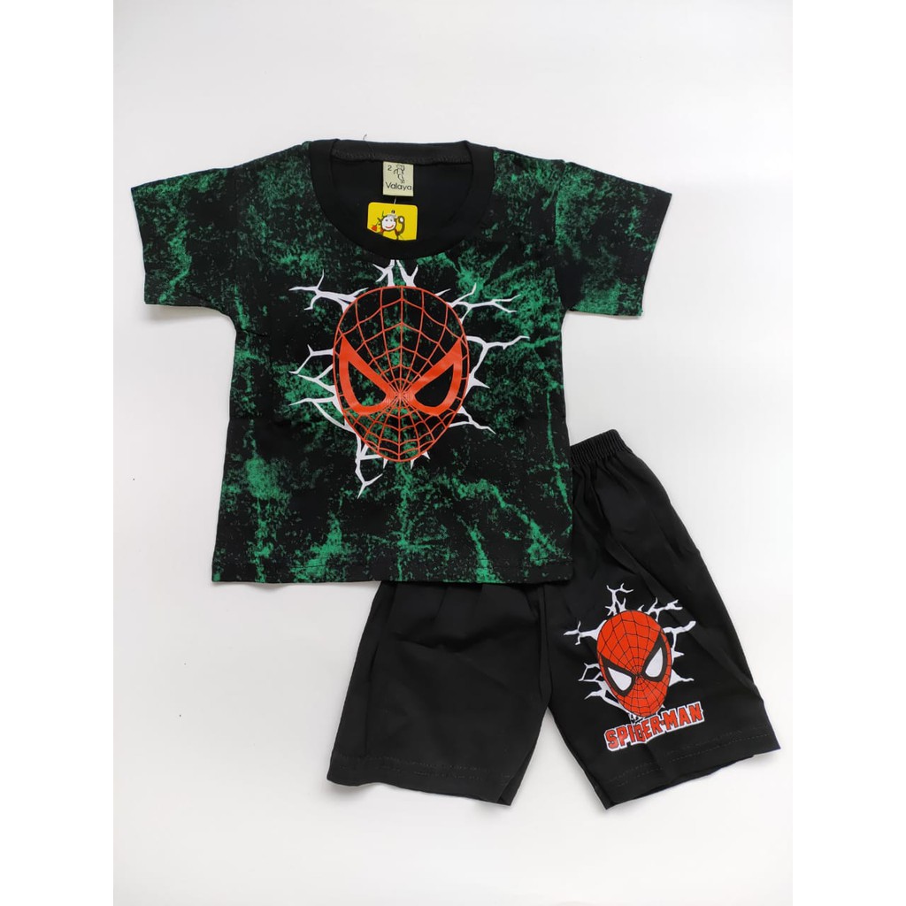 Setelan Baju Anak Laki2 "Spiderman" Usia 1-3 Tahun