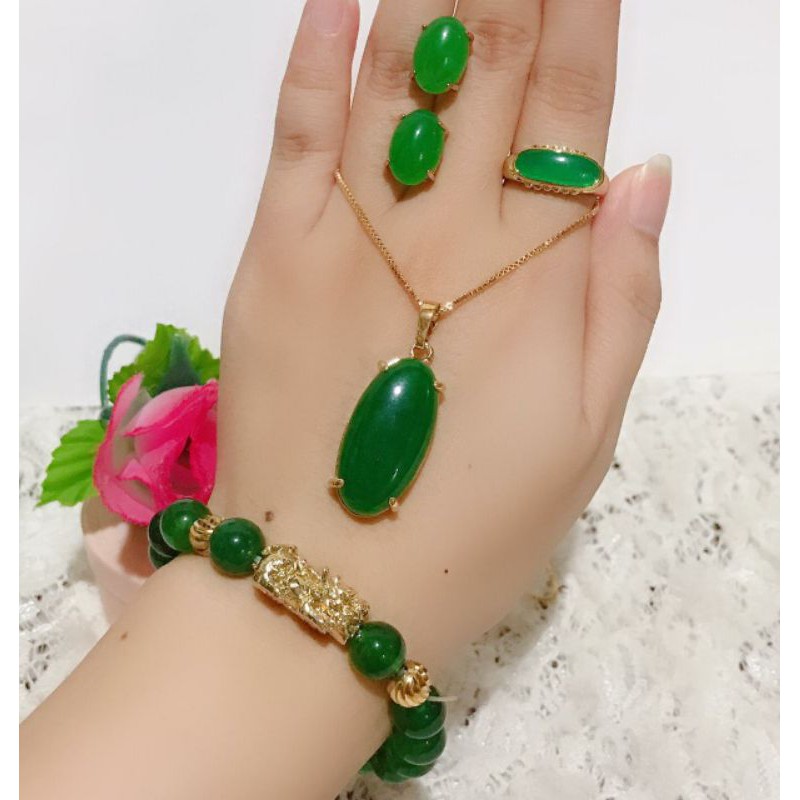 set wanita giok termurah gelang giok naga