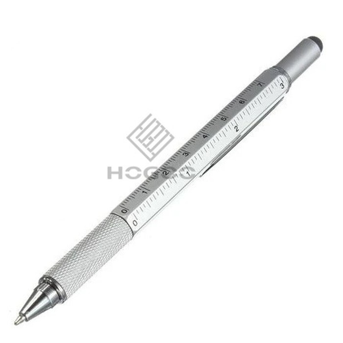 

Grosir Stylus Handy Tech 7in1 Pulpen Obeng Penggaris Multifungsi Pen Mekanik - Silver Elegan