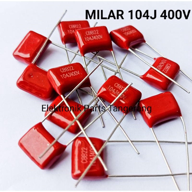 CAPACITOR MILAR 104J 400V MILAR 104 J 400V KAPASITOR MILAR 104J 400V