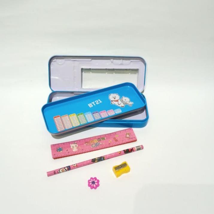 

✢Seller➫ SATU SET Tempat Pensil Kaleng Dua Tingkat Kotak Pensil Kaleng Susun Karakter Lucu 87 ✢
