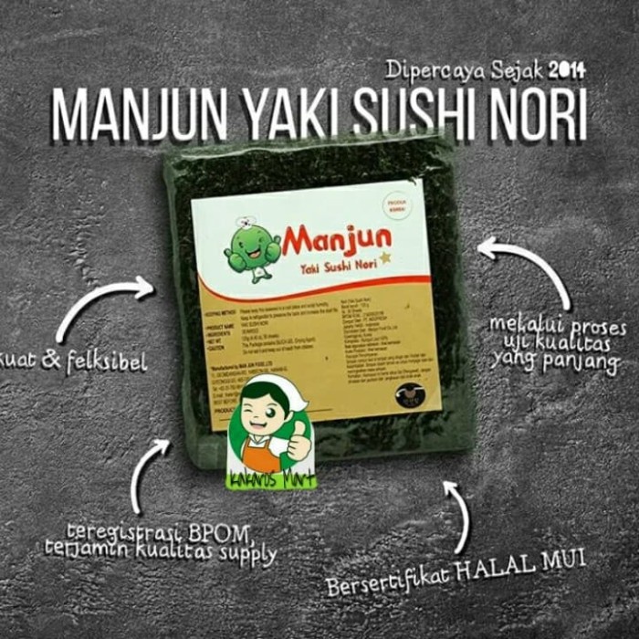 

Q124521 Manjun Yaki Sushi Nori Isi 50 Lembar Dw501Sqs