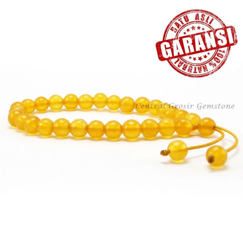 GELANG BATU GIOK KUNING GARANSI ASLI