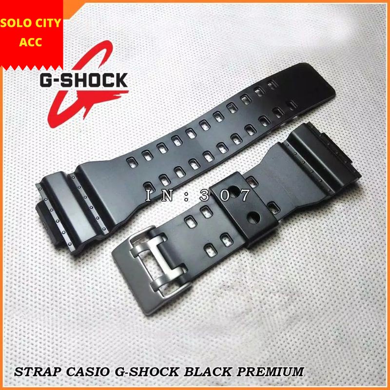 STRAP TALI JAM CASIO GA-100C / GA100C / GA 100C BLACK PREMIUM RUBBER STRAP TALI JAM G SHOCK GA-100C