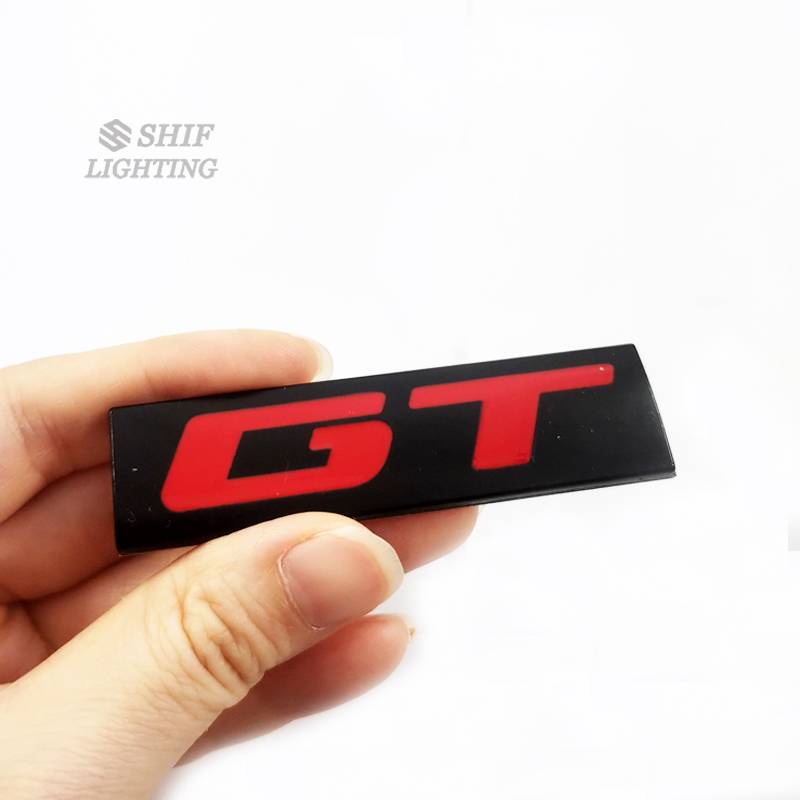 1pc Stiker Emblem Metal Logo Gt Pengganti Untuk Bagasi Belakang Mobil Universal Gt