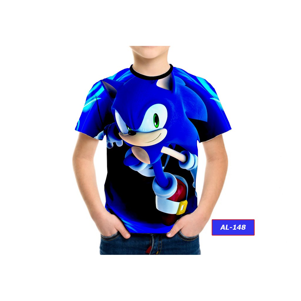 Kaos Sonic The Hedgehog 3D  Murah #AL-148