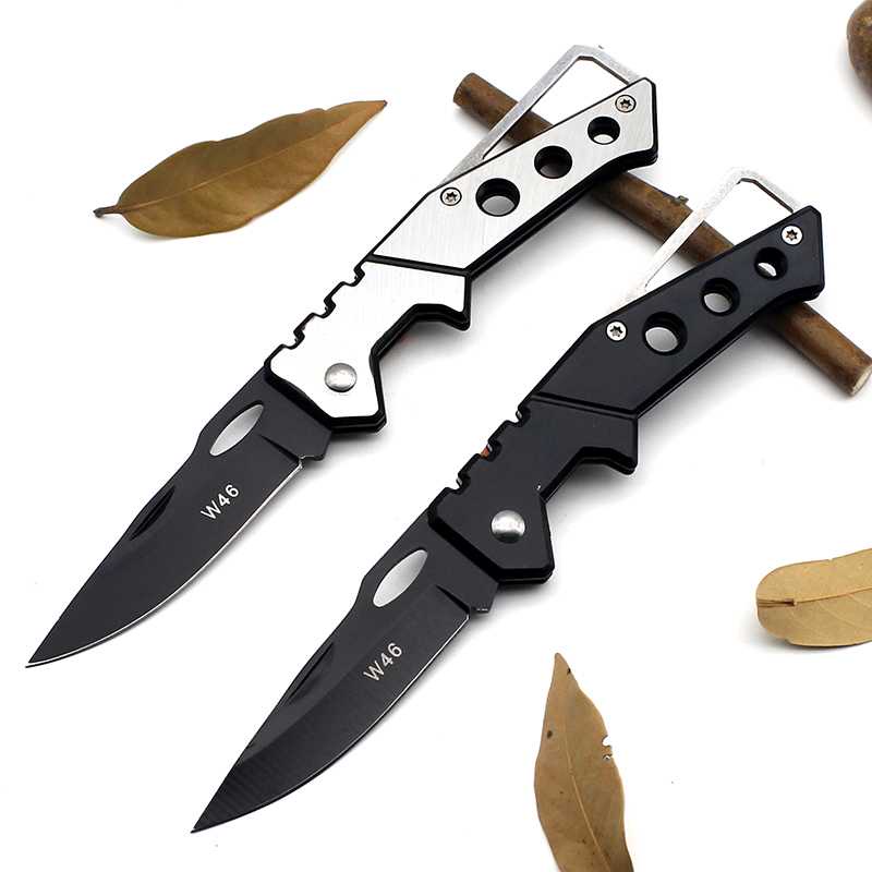 KNIFEZER Pisau Saku Lipat Mini Serbaguna Portable Knife Survival - W46