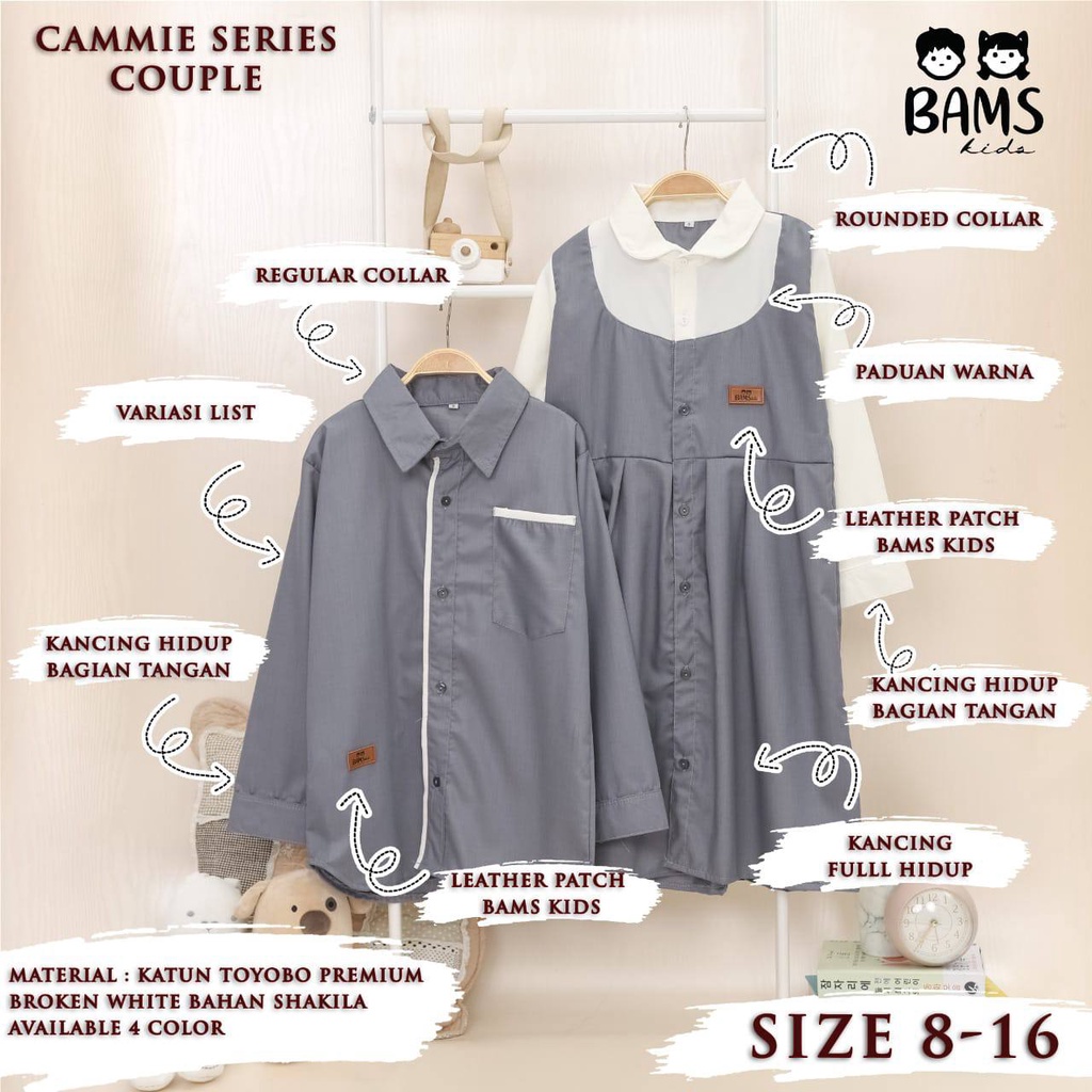 Kemeja dan dress anak Cammie Couple Bams Kids