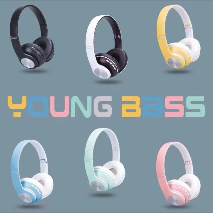 Headphone Bluetooth J Macaron 66 BT Wireless Candy 5.0 YOUNG BASS Headset