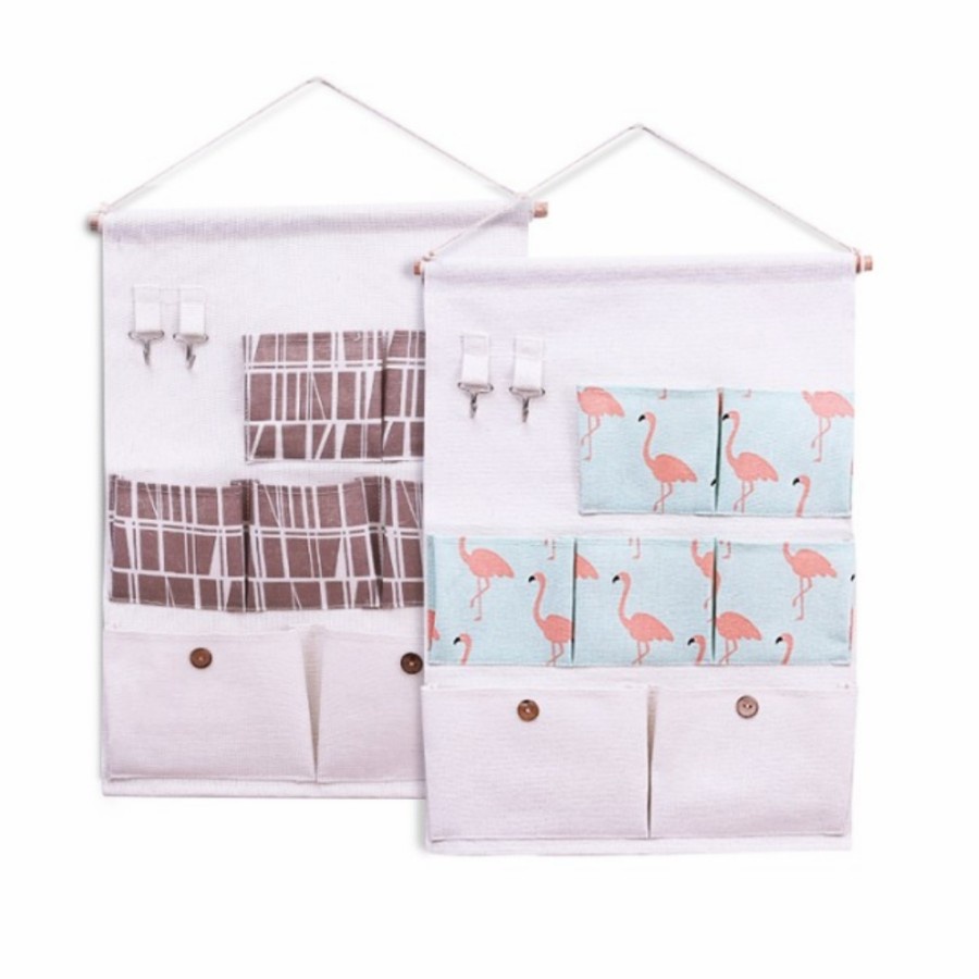 Pouch Gantung 7 Sekat Hanging Organizer Storage Bag Rak Dinding Rumah