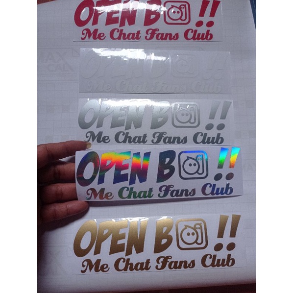 STICKER OPEN BO CUTTING