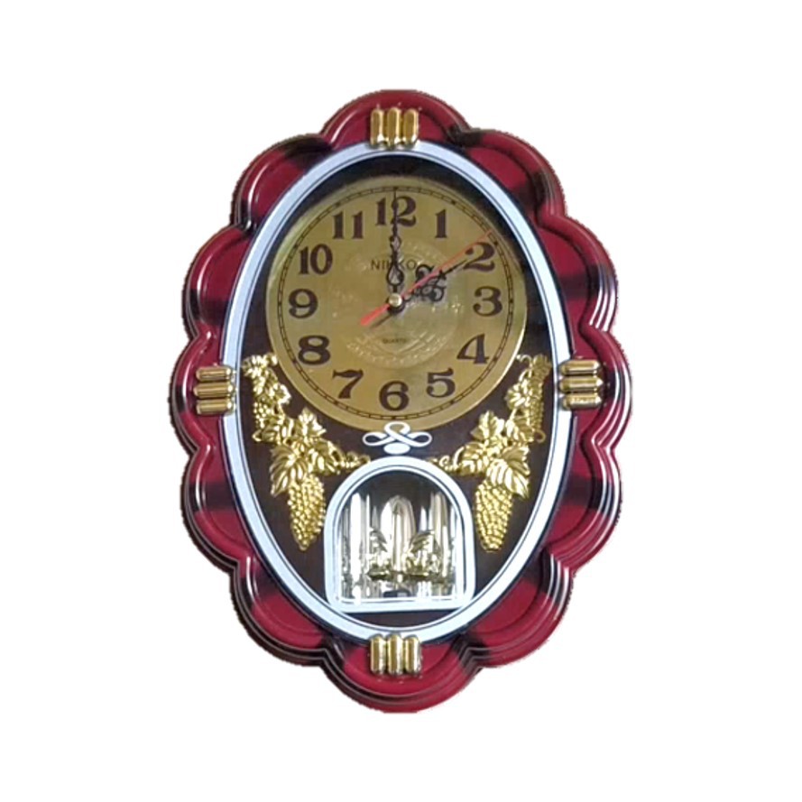 Jam Dinding Melody Bell Rotary Quartz Movement Classic Design NK140