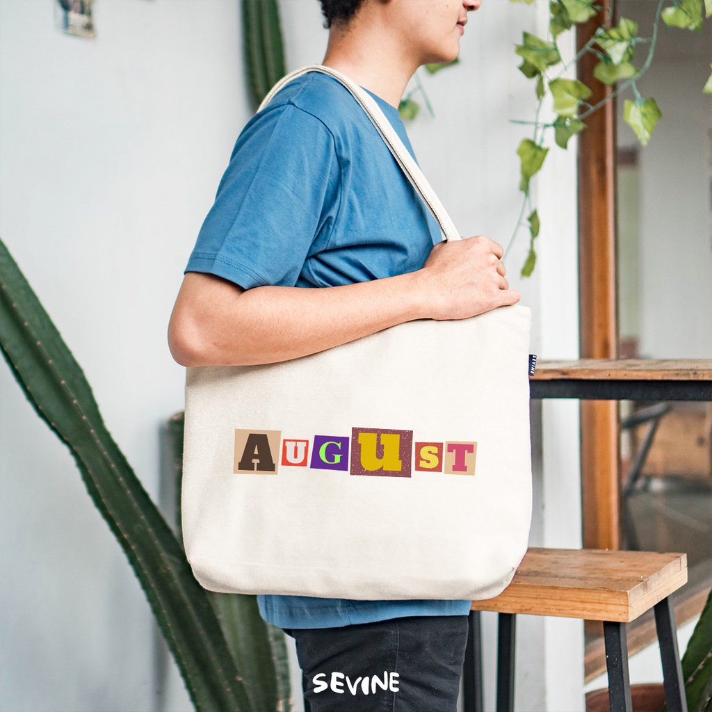 Sevine Tote Bag Kanvas Emily Resleting Kantong Tas Laptop Wanita Kuliah Sekolah Totebag Kerja Quotes Vintage Aesthetic - VM