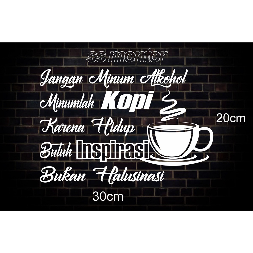 stiker mobil stiker kata kata jangan minum alkohol stiker kaca stiker truck picup