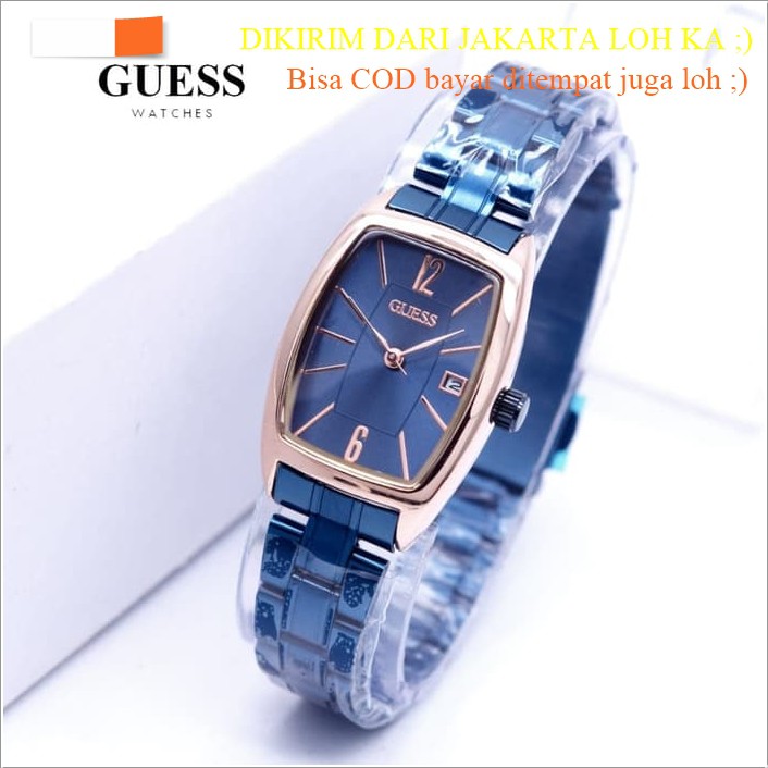 ORIGINAL Jam Tangan Wanita Analog Original Strap Rantai Pasir Guess anti air Terbaru