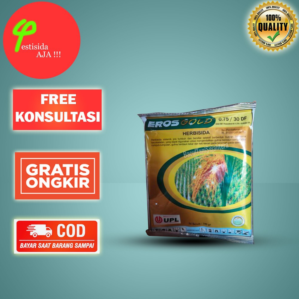EROS GOLD 0.75/30 DF 100 GRAM HERBISIDA PENGENDALI GULMA OBAT RUMPUT