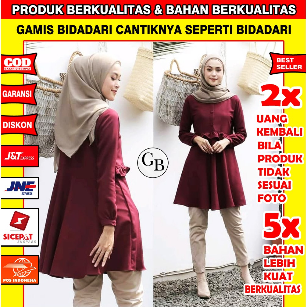 BAJU ATASAN WANITA RAFELIA TUNIK FASHION MUSLIM MUSLIMAH WANITA MURAH TERBARU TERUPPDATE KEKINIAN