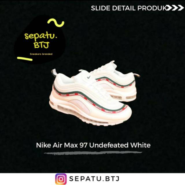 Sepatu sneakers murah Nike Air Max 97 Undefeated White