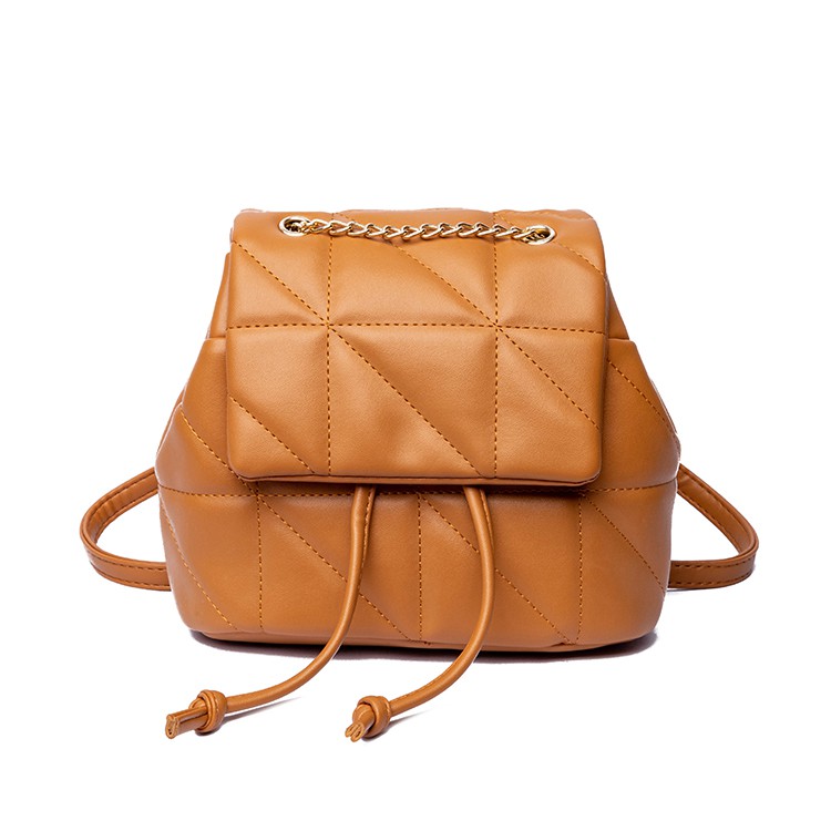 [HONYAN] Tas Ransel Import Backpack Mini Cewek Tali Serut - Wanvi Backpack-Brown