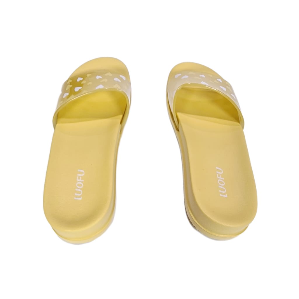 LUOFU ORIGINAL jelly sandal karet empuk murah wanita slop sendal cewek selop import E7159-26TSL