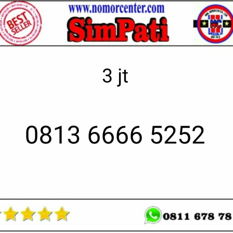 nomor cantik simpati kuartet 6666