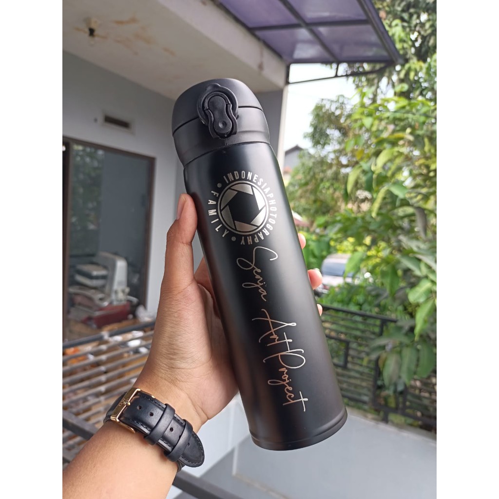 READY!!! TUMBLER / TERMOS CUSTOM NAMA GRAFIR LASER 500Ml NIAGARA SOUVENIR TERMURAH