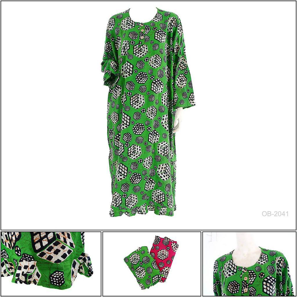 [OB2041] Daster Ibu Jumbo Lengan Panjang Marisa