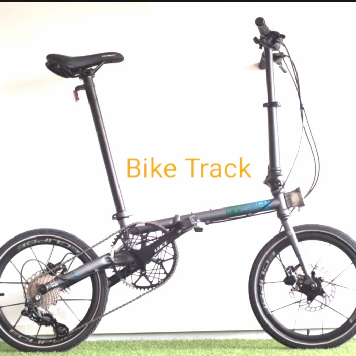 Aksesoris Sepeda - Sepeda Lipat Element Troy X 9 Sp Chromoly Free Rak Botol Minum - Grey Rusty