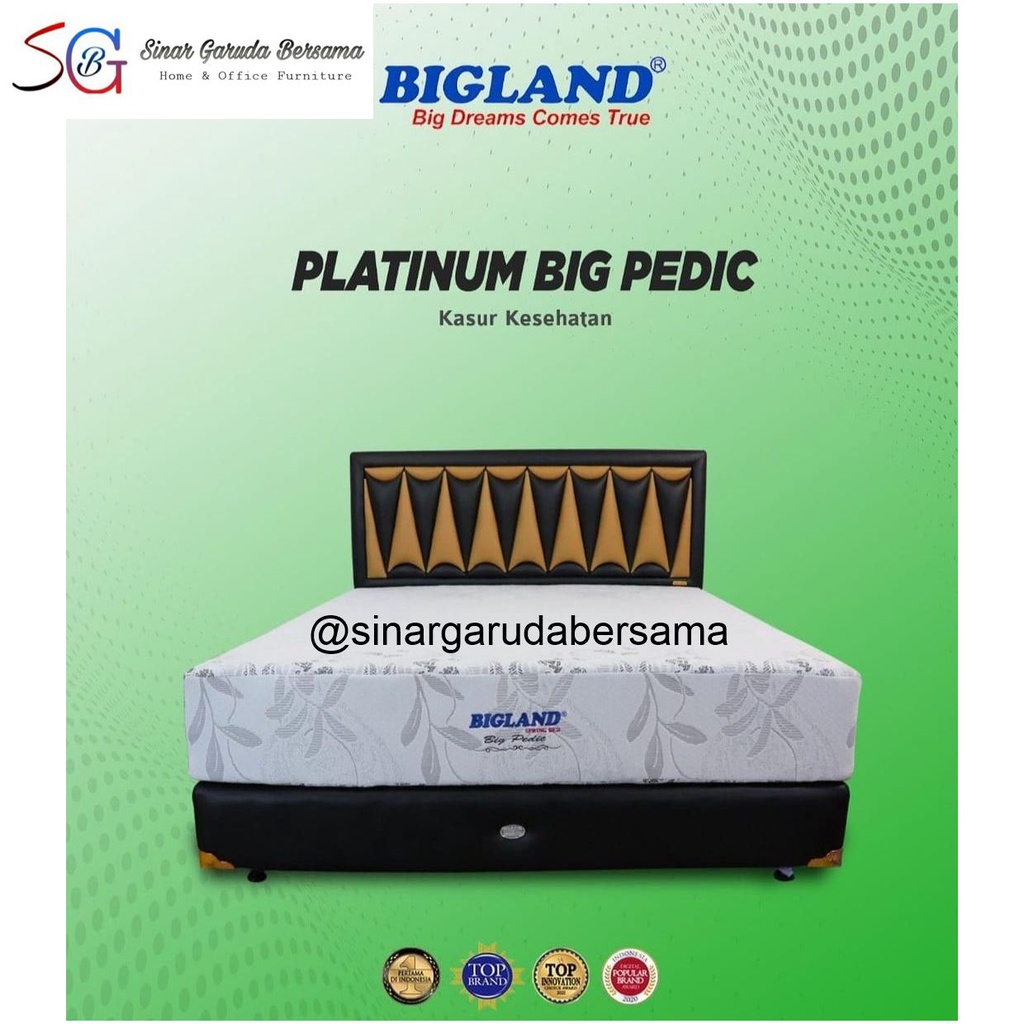 [KASUR SAJA] BIGLAND ORTHOPEDIC KASUR TULANG BELAKANG SPRING BED PLATINUM BIG PEDIC / KASUR ORANG TU