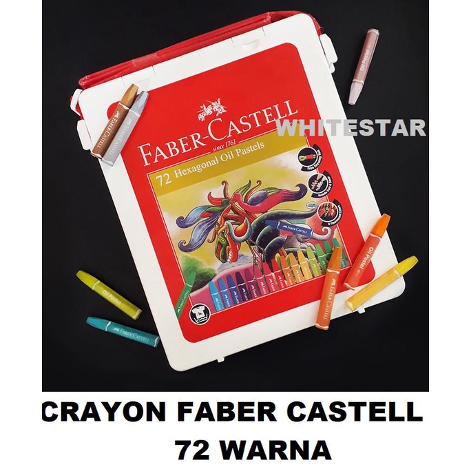 

crayon faber castell 72 warna colours hexagonal oil pastels color ---READY---