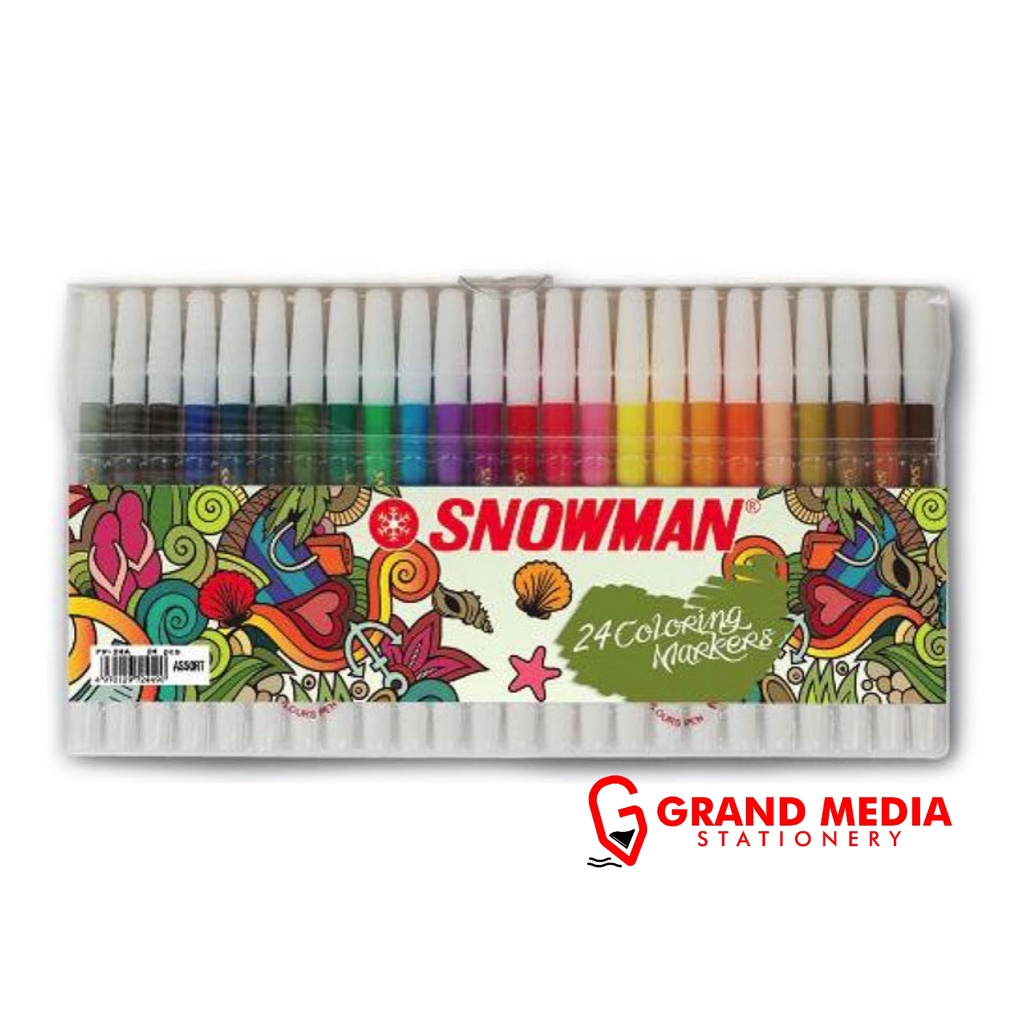

[GRAND MEDIA] SPIDOL WARNA SNOWMAN 24 WARNA PW-24A
