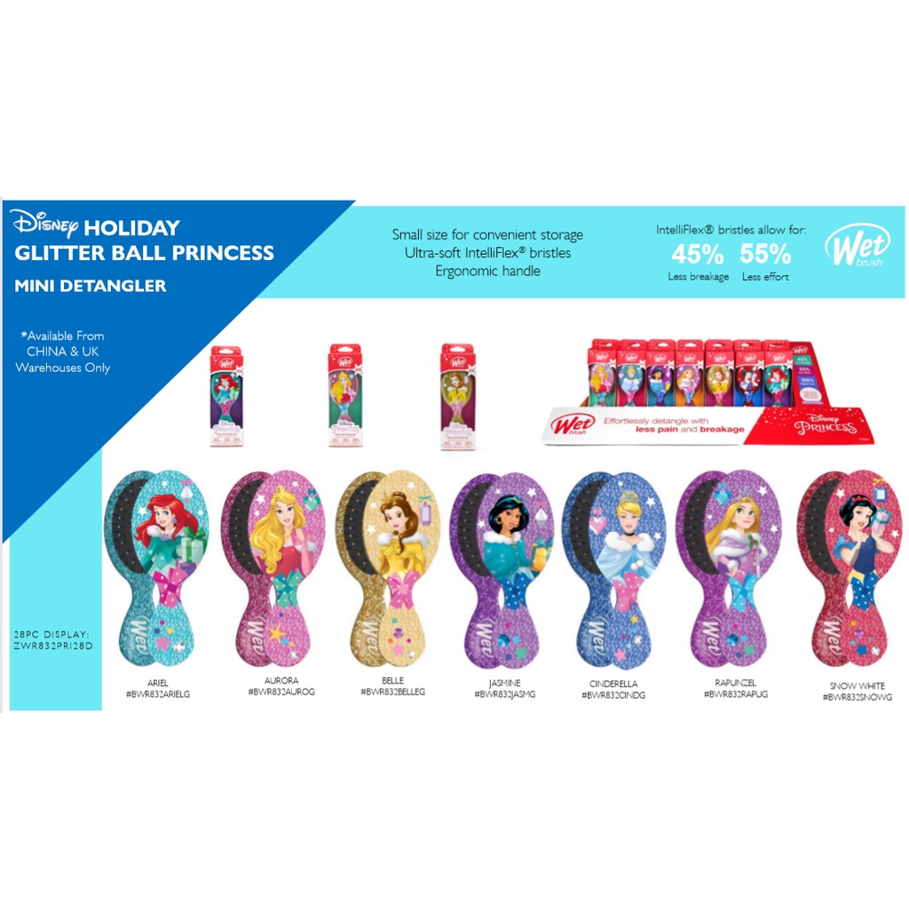 Wetbrush Mini Disney Glitter Ball-2