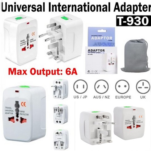 SAMBUNGAN COLOKAN EU AU UK US Plug T-930