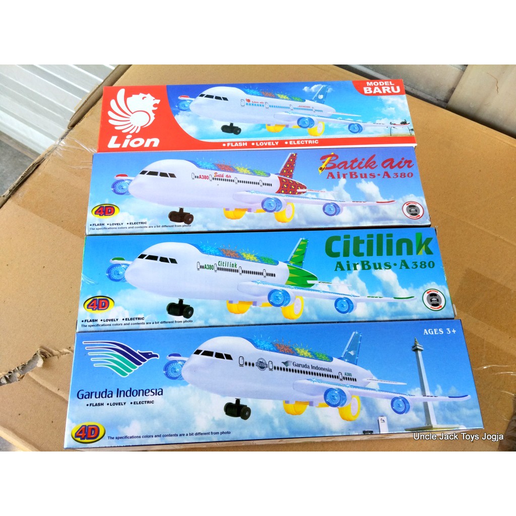 Mainan Anak - Mainan Pesawat Garuda - Lion Air - Batik Air - Citilink