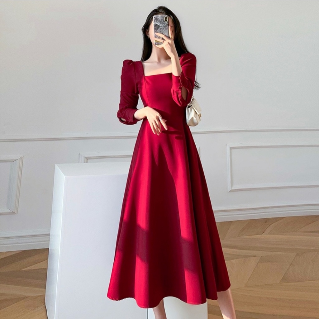 [HNFK] Dress Rani / Dress Wanita Mewah Elegant / Longdress / Dress Panjang / Dress Pesta / Atasan Wanita Casual