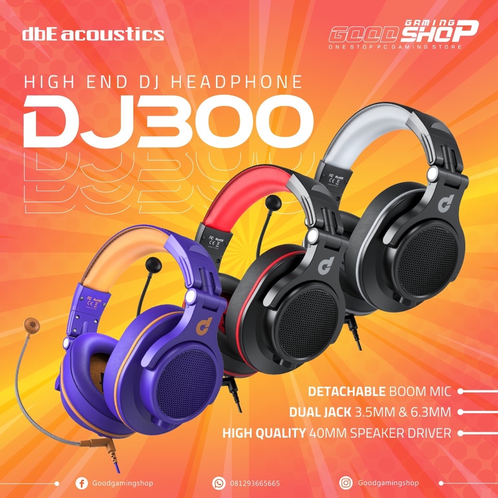 dbE DJ300 HIgh End DJ Headphone Gaming