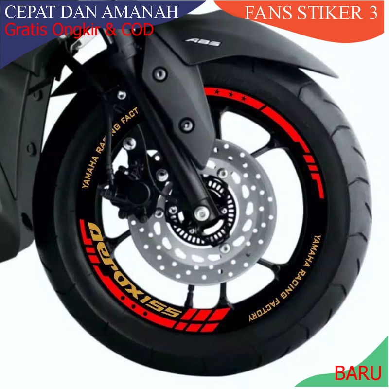 BARU ORIGINAL STIKER CUTTING LIST VELG AEROX NEW 155