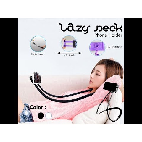 Lazy Neck Holder / Lazypod Leher Untuk Smartphone