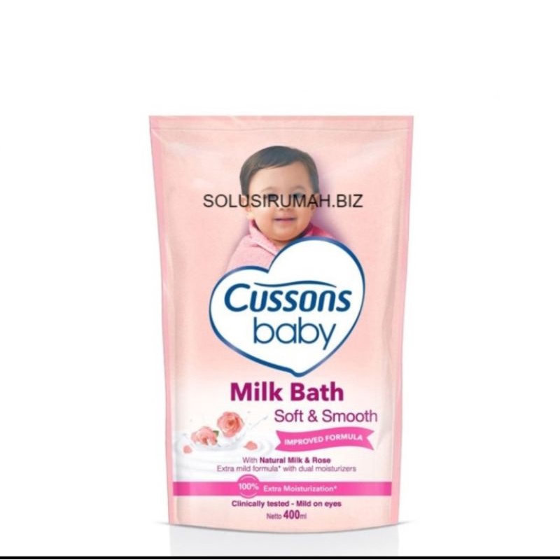 Cussons Baby Milk Bath 400 ml REFILL Cusson Hair Body Wash 400ml bayi