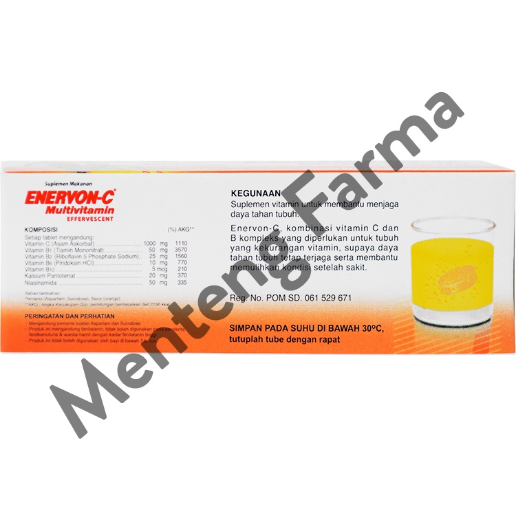 Enervon-C Effervescent 10 Tablet - Multivitamin Daya Tahan Tubuh