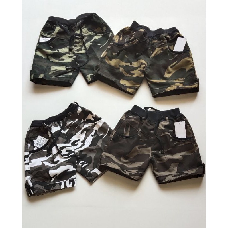 pilih warna Celana pendek anak loreng army hotpant 1-5 tahun