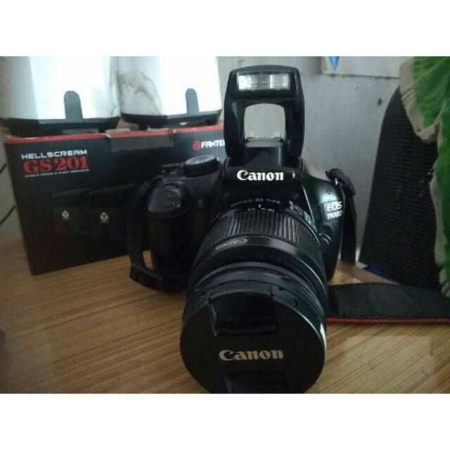 Camera Canon 1100D lensa kit 18 - 55mm & support vidio