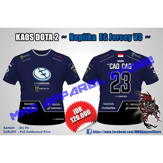 Kaos Dota 2 Evil Geniuses Jersey V2 - Axtatex, Kids 1 Diskon