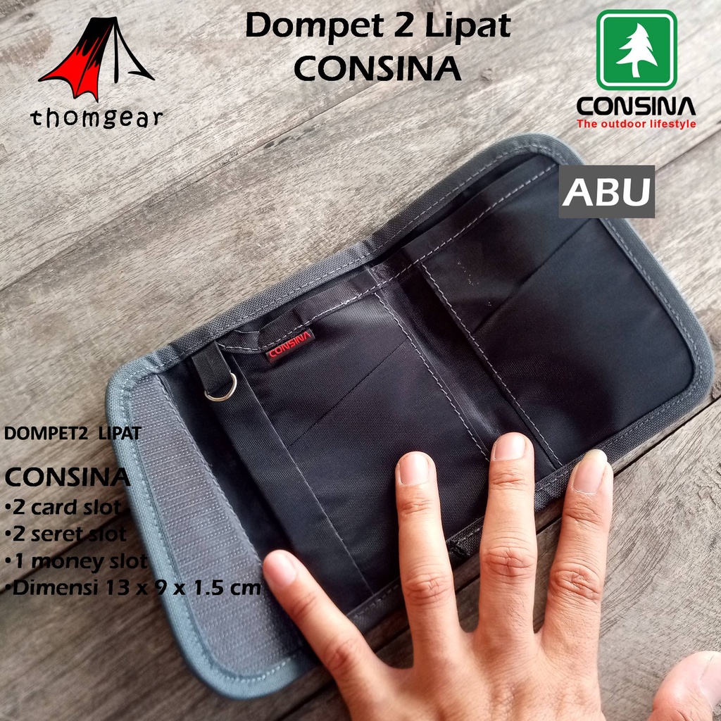 Thomgear Consina Dompet Kanvas Dompet Lipat Consina Original