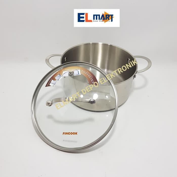 Dijual FINCOOK panci stainless 24cm DO2405SSGL / dutch oven 24cm anti karat  DO 2405 SSGL Diskon