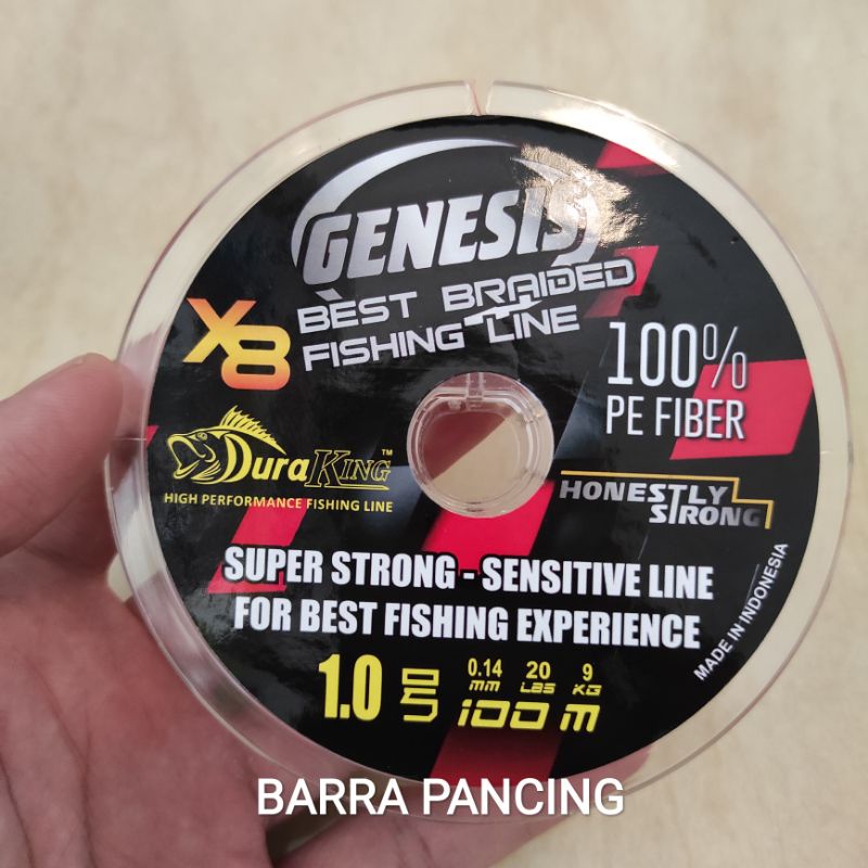 PE GENESIS X8 1.0 20lb Senar Kuat Sensitif Casting