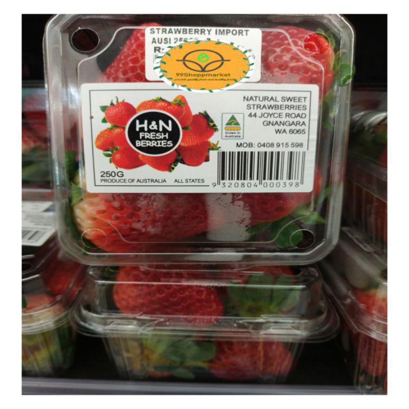

Strawberry Import Australia 250 gr