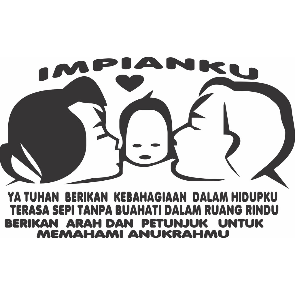 Stiker Mobil Happy Family Karakter Keluarga Sticker Keren Lucu