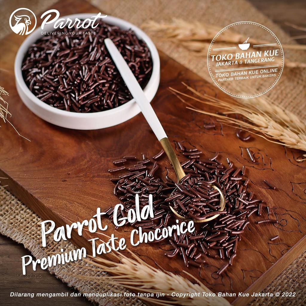 

Mesis Premium Parrot GOLD 250gr Cokelat Meses Premium Chocorice