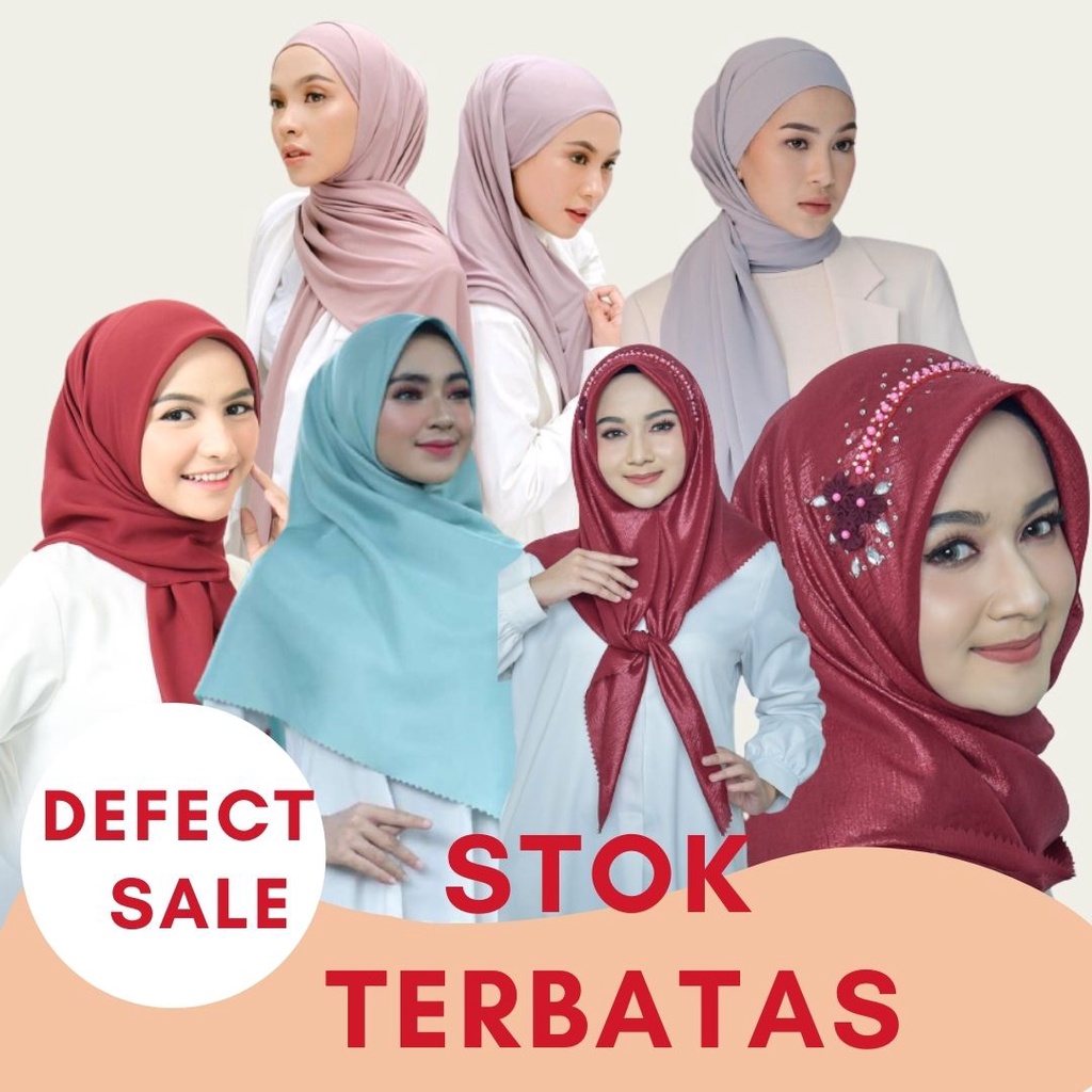 DEFECT SALE / SALE JILBAB REJECT SEGI EMPAT / PASHMINA / VOAL MOTIF